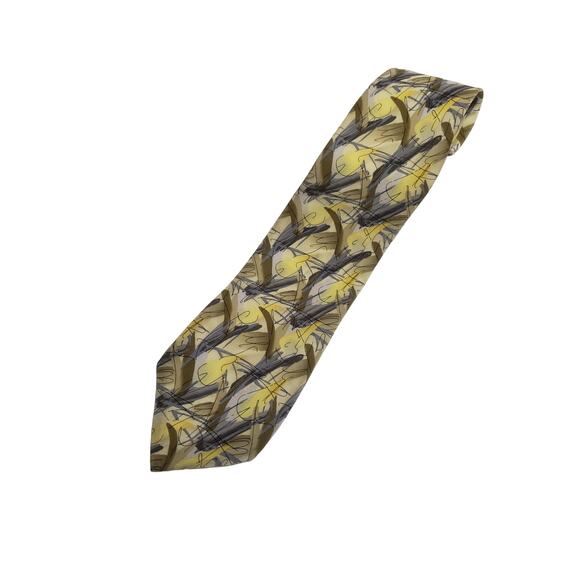 J. Garcia 100% Silk Abstract Art Neck Tie Butterflies III Collection - Picture 1 of 4